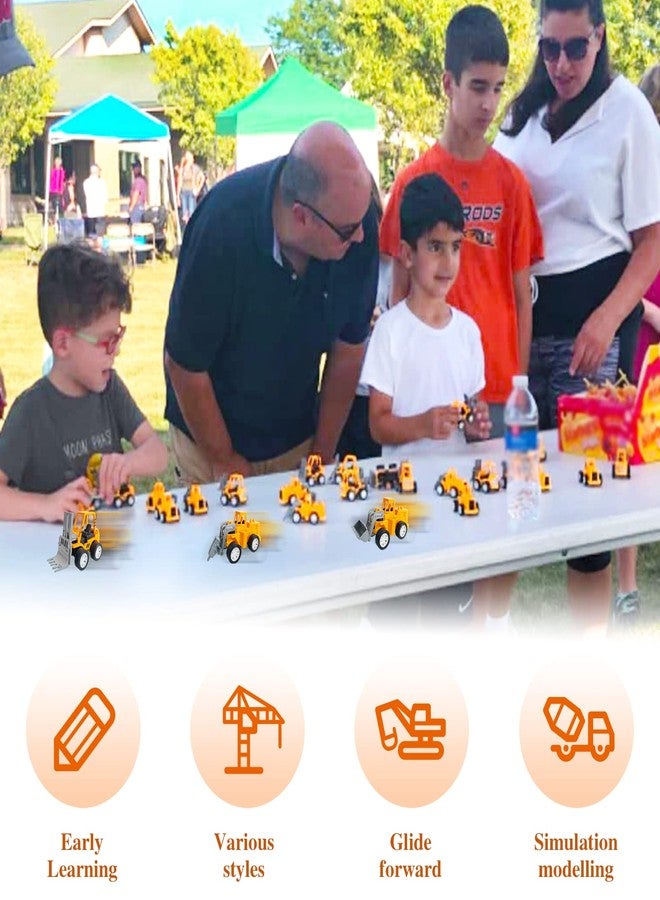 Juuxncgv 24PCS Mini Construction Vehicles,Play Figure Vehicles,Pull Back Engineering Vehicles,Toy Figure Construction Vehicles,Small Construction Toys for Birthday Party Favors,Gifts - Image 4
